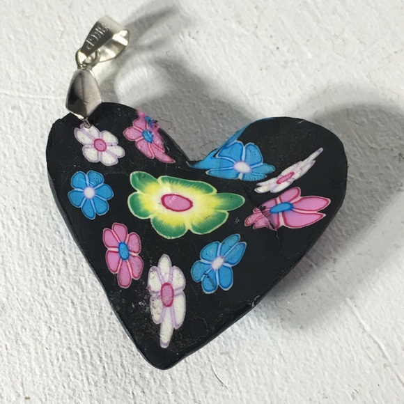 @Popup Show: 18KGP Mosaic Glass Rhinestone Heart Pendant - Picture 4 of 8